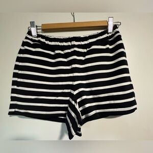 NWT JCrew Jersey Mariner Black and White Striped Women's Shorts Size XS